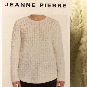 Jeanne PierreJeanne Pierre Ladies' Crewneck Sweater Light Beige 100% Cotton XXL